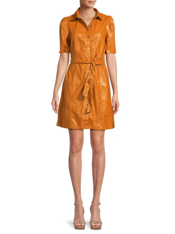 slim fit dress slacks RIDE OR DIE FAUX LEATHER MINI DRESS – AKIRA main image 0