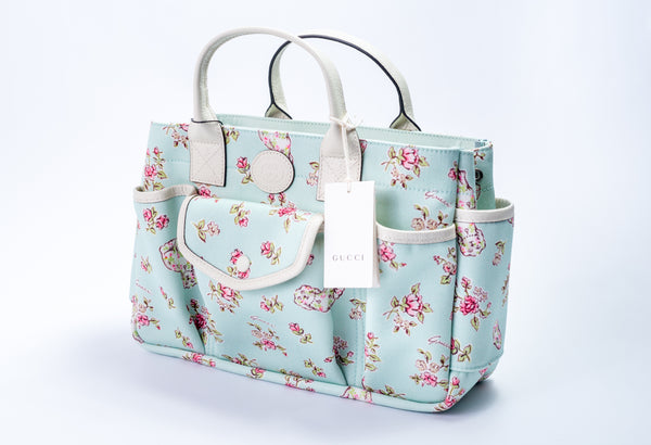 GUCCI FLORAL PRINT CANVAS TOTE - HIGHSTREET.CO.ZA