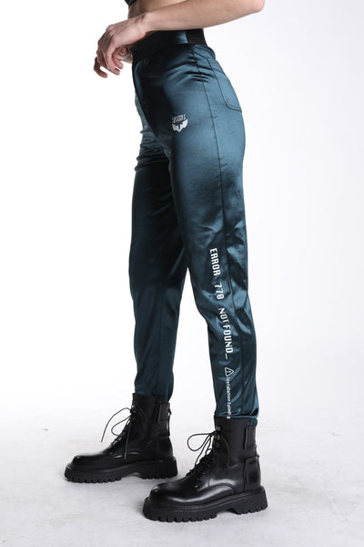 770 Satin Tailored Trousers - Emerald Green