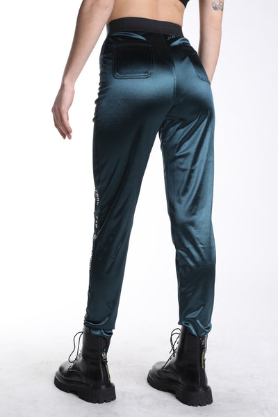 770 Satin Tailored Trousers - Emerald Green