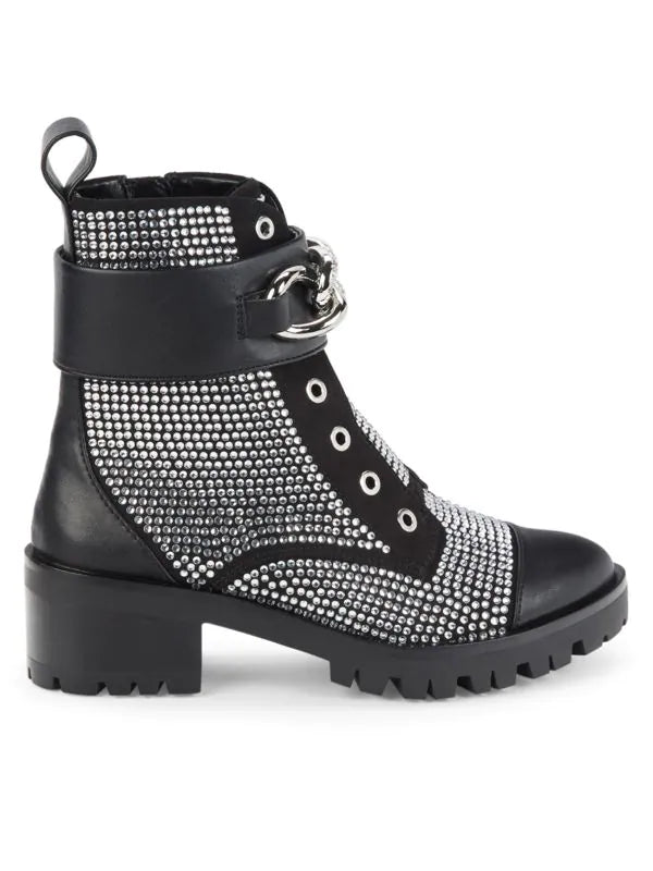 Black embellished boots hot sale