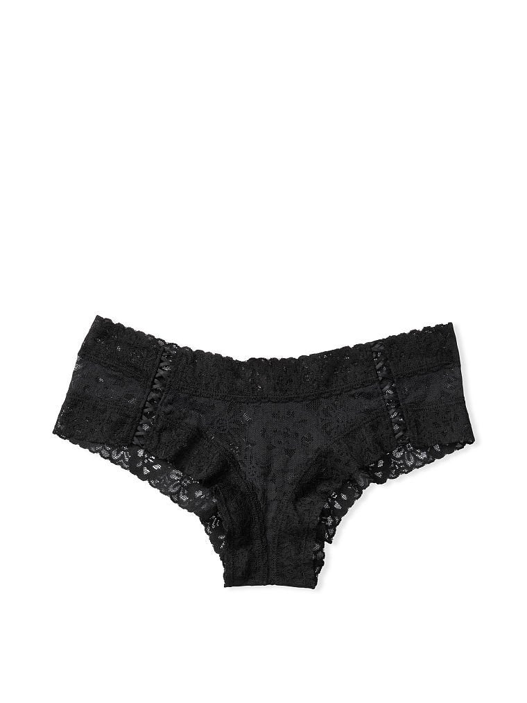 Lace Cheeky Panty - Black