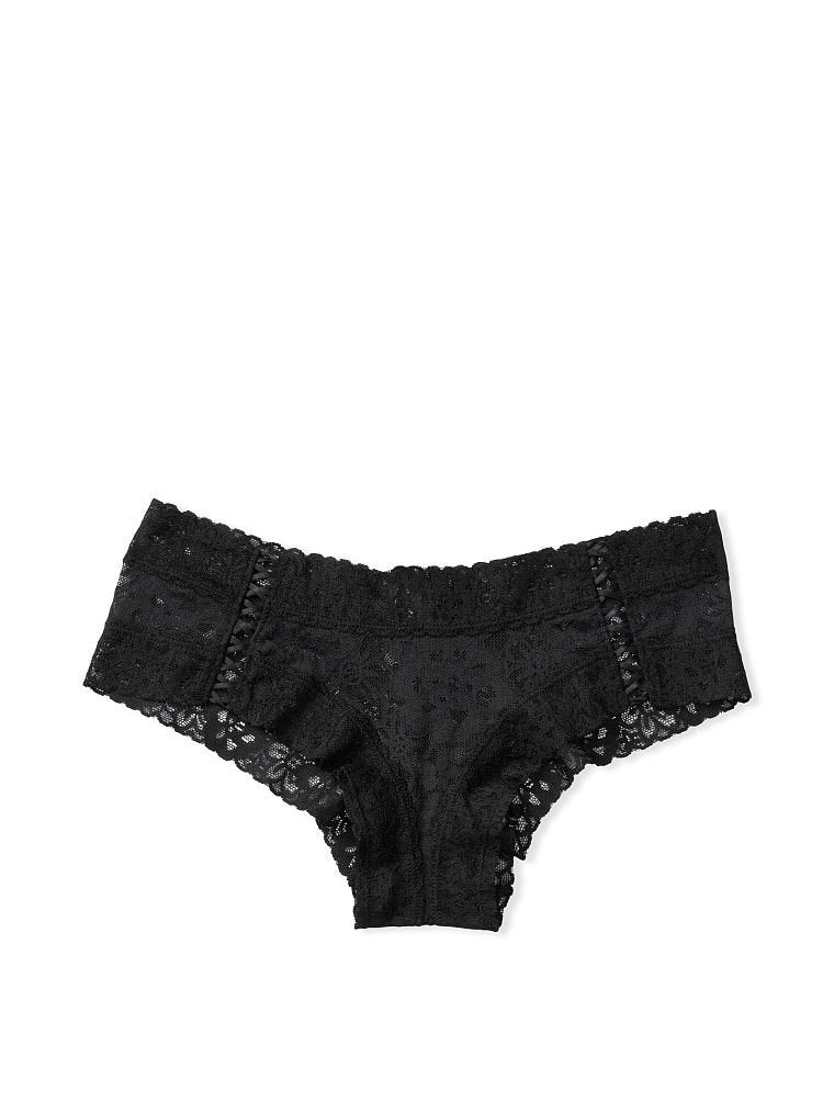 VICTORIA'S SECRET LACIE LACE-UP CHEEKY PANTY - BLACK – HIGHSTREET