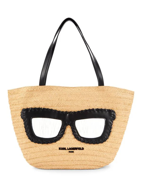 Karl Lagerfeld Woven Straw Tote