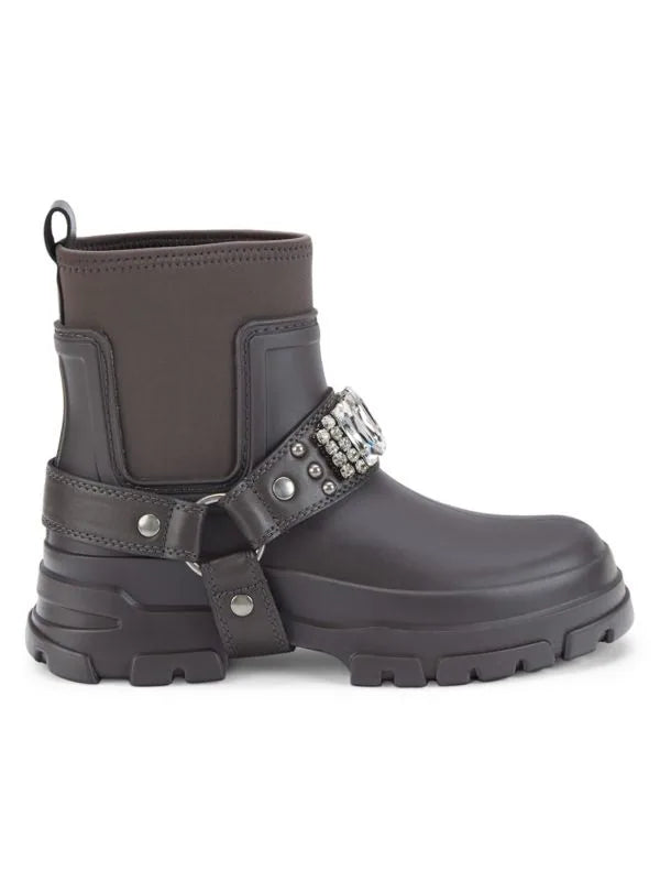 Karl Lagerfeld Rami Lug Sole Ankle Boots - Anthracite - HIGHSTREET.CO.ZA