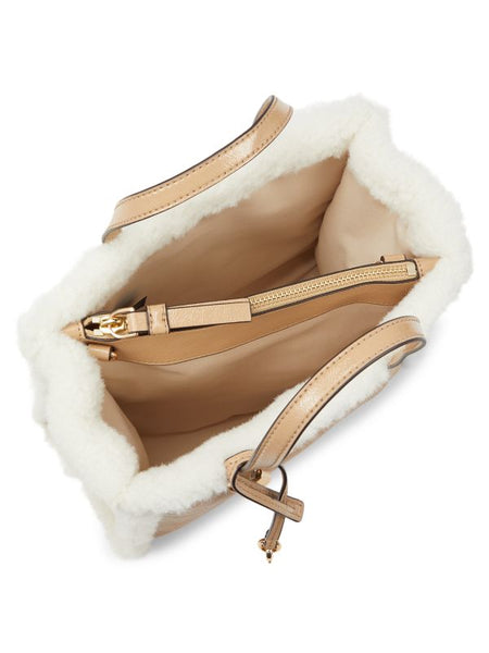 Marc Jacobs Mini Grind Faux Fur Trim Top Handle Bag