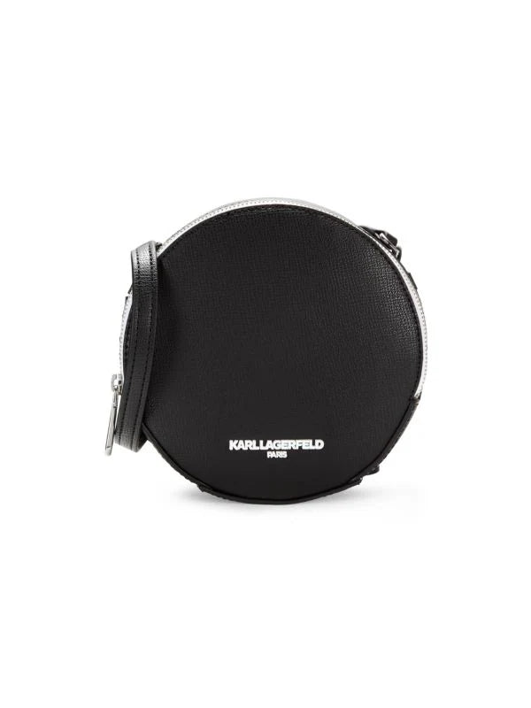 Karl Lagerfeld Abrielle Leather Round Crossbody