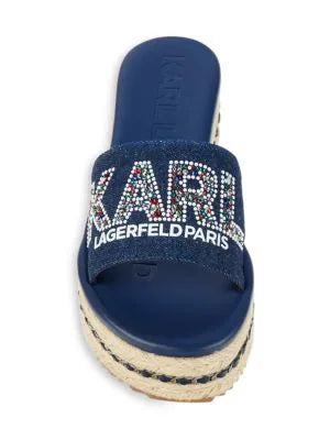 Karl Lagerfeld Kamara Platform Espadrille - Blue Washed Denim