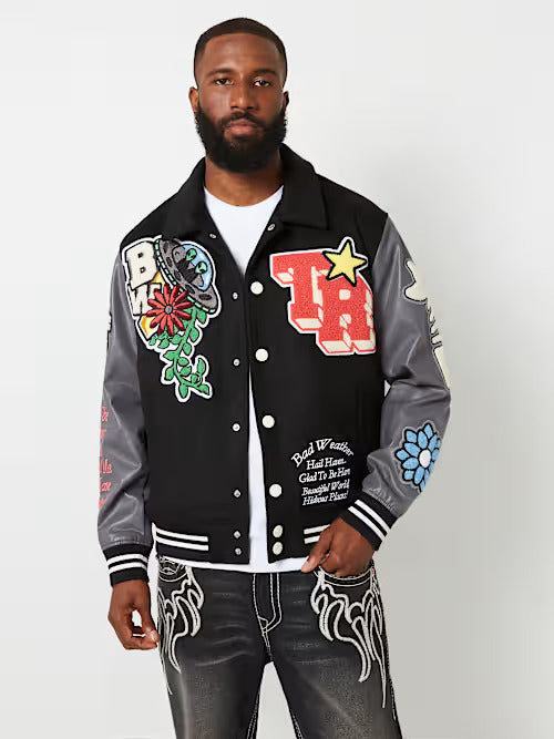 True Religion BX x TR Patch Varsity Jacket - HIGHSTREET.CO.ZA