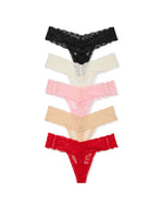 Victoria's Secret 5 Pack Lace Thong - HIGHSTREET.CO.ZA