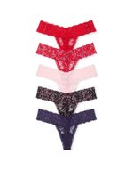Victoria's Secret 5 Pack Lace Thong - HIGHSTREET.CO.ZA