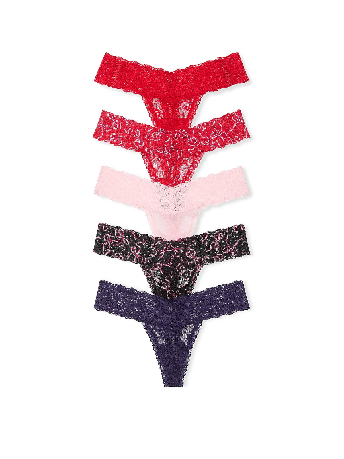 Victoria's Secret 5 Pack Lace Thong - HIGHSTREET.CO.ZA