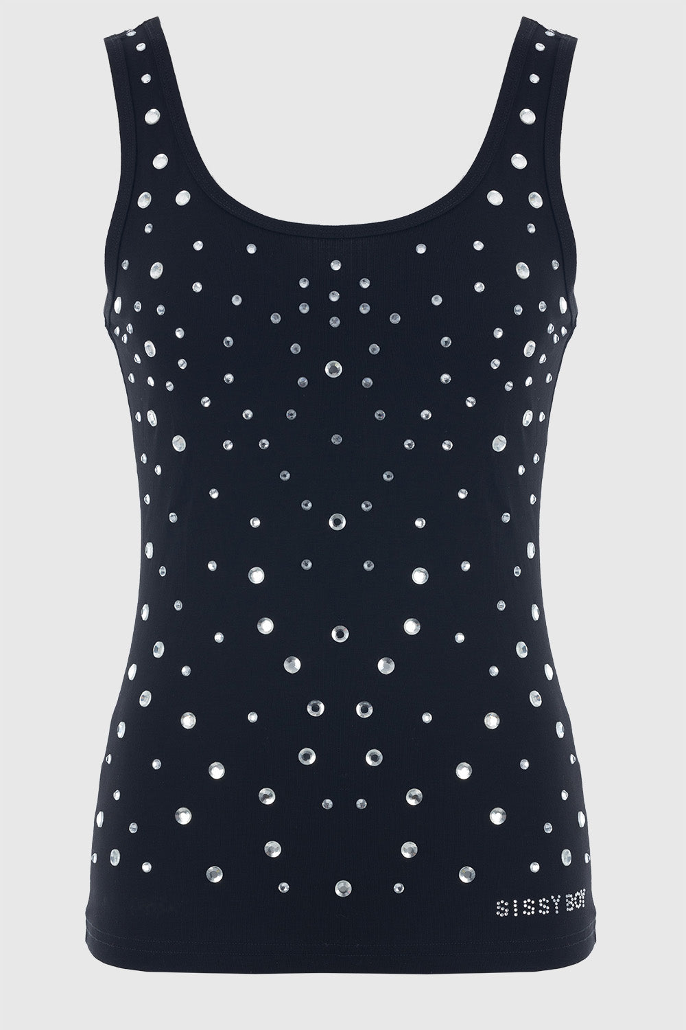 Sissy Boy Fashion Black Vest With All Over Bling - HIGHSTREET.CO.ZA