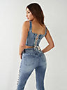 True Religion Lace Up Denim Corset Top - HIGHSTREET.CO.ZA