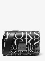 MICHAEL KORS Sloan Editor Newsprint Logo Leather Shoulder Bag - HIGHSTREET.CO.ZA