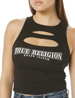 True Religion Arched Logo Distressed Top - HIGHSTREET.CO.ZA