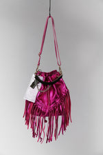 Italian Genuine Leather Bucket Bag with Fringe - HIGHSTREET.CO.ZA