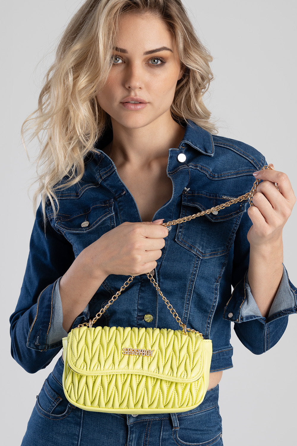 Sissy Boy Quilted Lime Green Crossbody Bag
