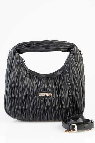 SISSY BOY QUILTED SHOULDER BAG - BLACK