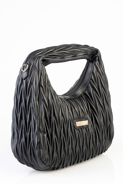 SISSY BOY QUILTED SHOULDER BAG - BLACK