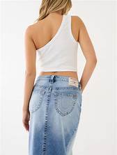 True Religion Slit Denim Maxi Skirt - HIGHSTREET.CO.ZA