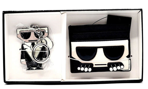 Karl Lagerfeld Maybelle Key Chain & Black Credit Card case gift set