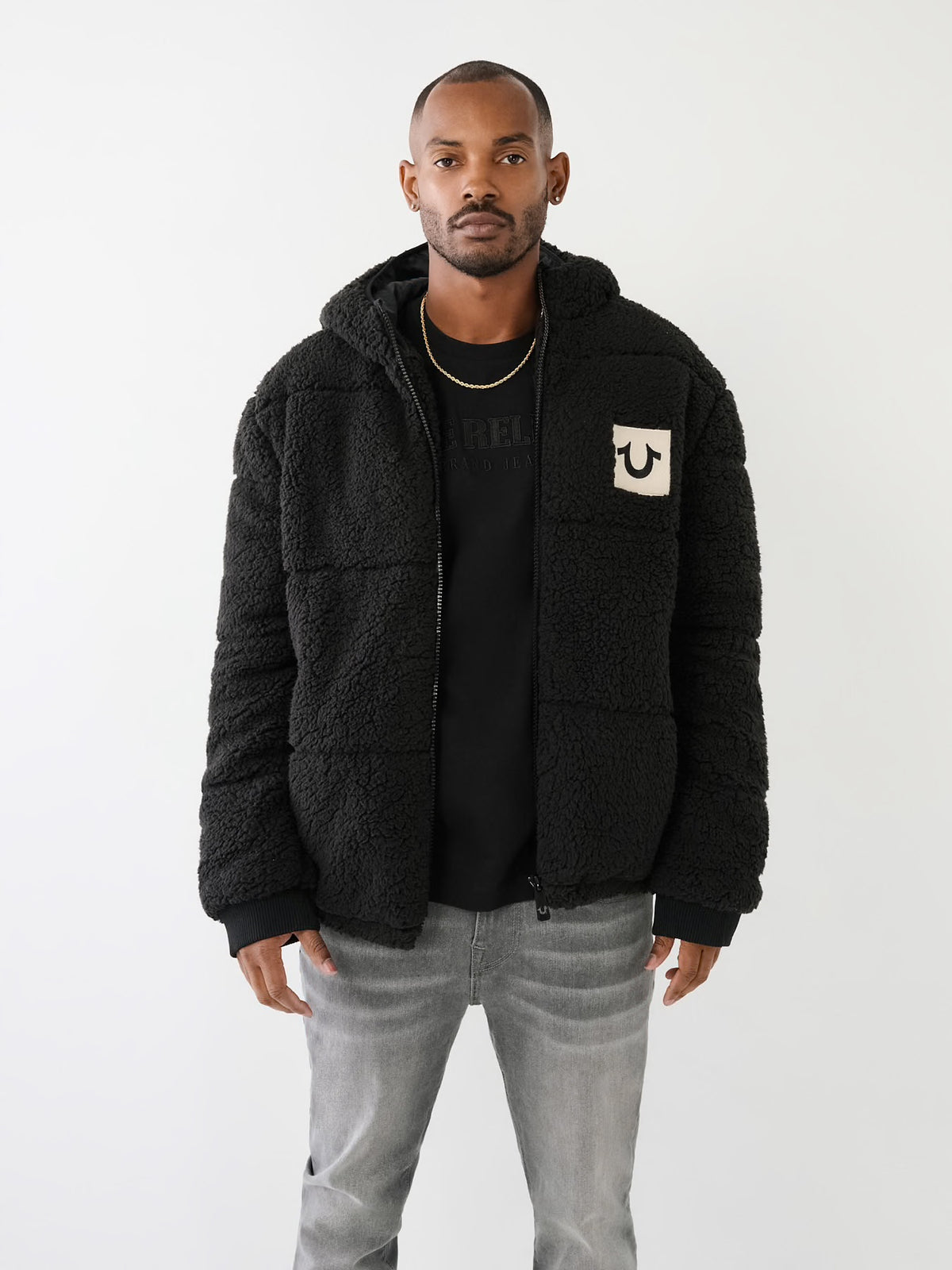 True Religion Faux Shearling Jacket - HIGHSTREET.CO.ZA