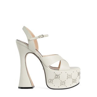 Gucci Interlocking G Studded Platform Sandals | Mystic White –  HIGHSTREET.CO.ZA