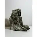 Saint Laurent Talia Crushed Velvet Thigh High Boots - HIGHSTREET.CO.ZA