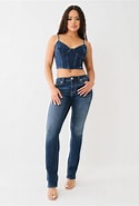 True Religion Denim Zip Up Bustier Top - HIGHSTREET.CO.ZA