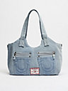 True Religion Denim Satchel Bag  - Light Wash