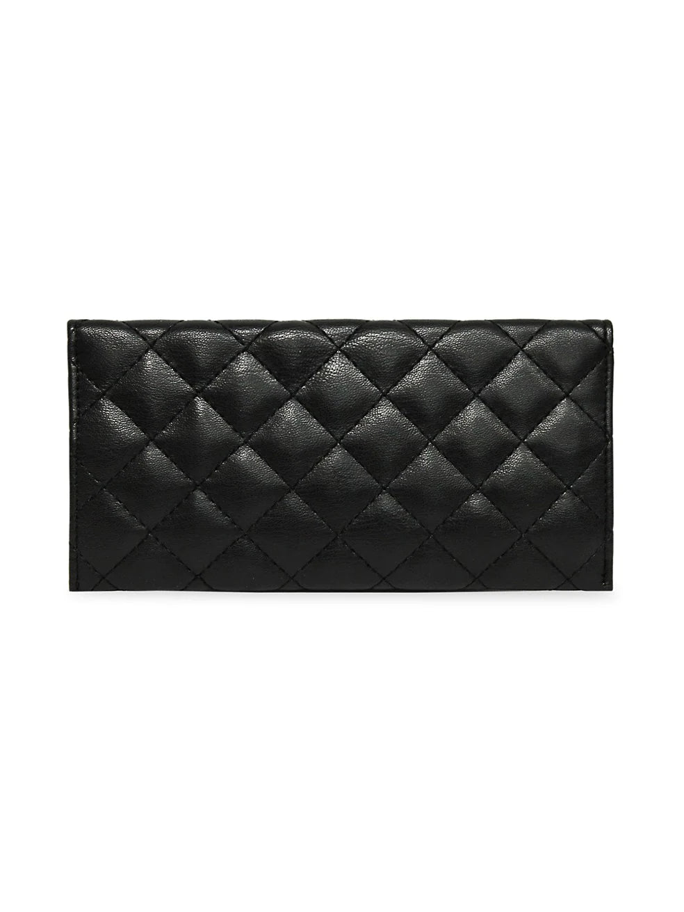 Badgley Mischka Quilted Faux Leather Long Wallet - Black - HIGHSTREET.CO.ZA