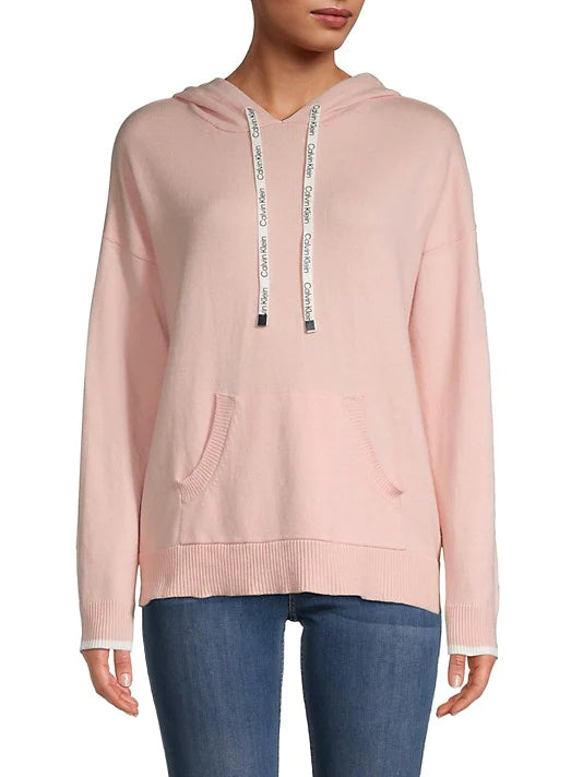 Calvin Klein Cotton Blend Hoodie - Pink - HIGHSTREET.CO.ZA