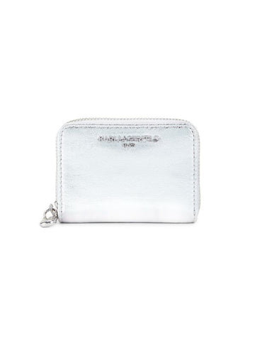 Karl Lagerfeld Paris Maybelle Metallic Zip-Around Wallet - Silver