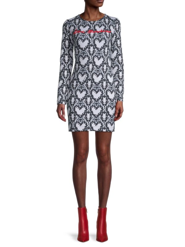 Love Moschino Heart Print Shift Dress - HIGHSTREET.CO.ZA
