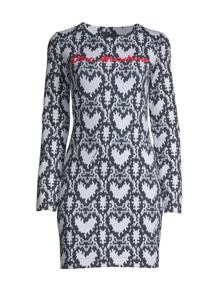 Love Moschino Heart Print Shift Dress