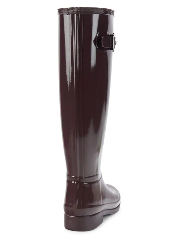 Hunter Knee-High Waterproof Boots - Cherry Brandy - HIGHSTREET.CO.ZA