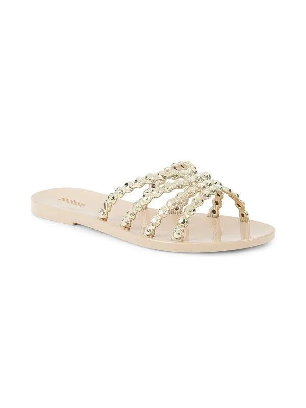 Melissa Crystal Embellished Slides - Gold - HIGHSTREET.CO.ZA