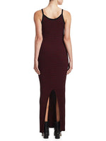 Alexander McQueen Striped Bodycon Maxi Dress - Red - HIGHSTREET.CO.ZA