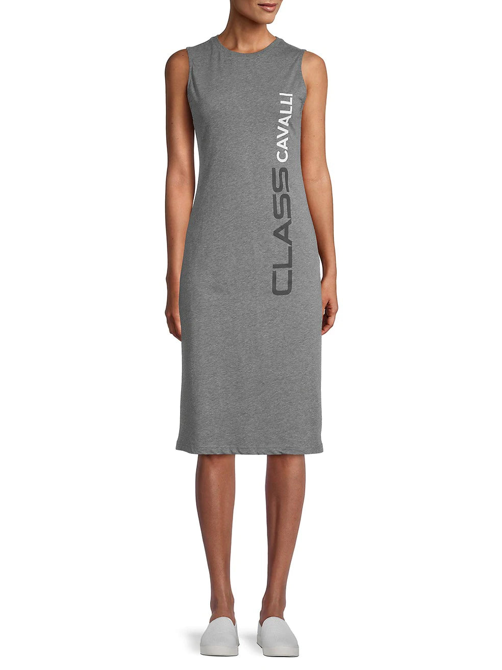 Cavalli Class Heathered Logo Dress - Grey - HIGHSTREET.CO.ZA