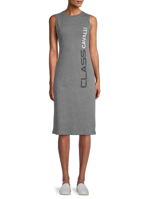 Cavalli Class Heathered Logo Dress - Grey - HIGHSTREET.CO.ZA