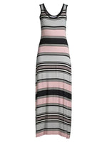 Calvin Klein Stripe Knit Maxi Dress - Rose - HIGHSTREET.CO.ZA