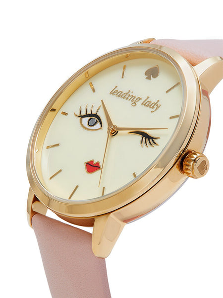 Kate Spade New York Metro Leading Lady 34MM Stainless Steel & Leather Watch