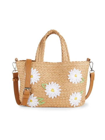 Collection 18 Mini Daisy Straw Tote