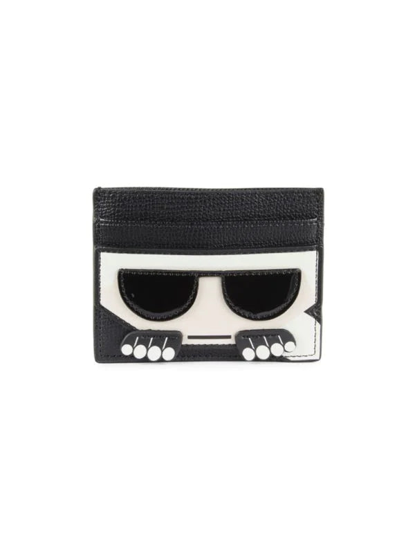 Karl Lagerfeld Faux Leather Card Holder - Black