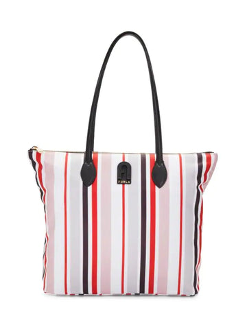 Furla Toni Stripe Textile Tote