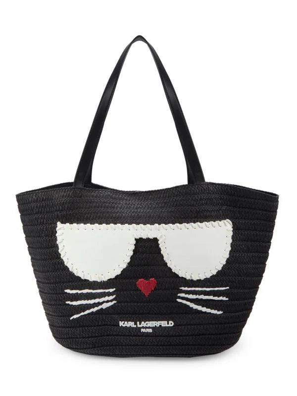 Karl Lagerfeld Paris Woven Straw Tote - HIGHSTREET.CO.ZA