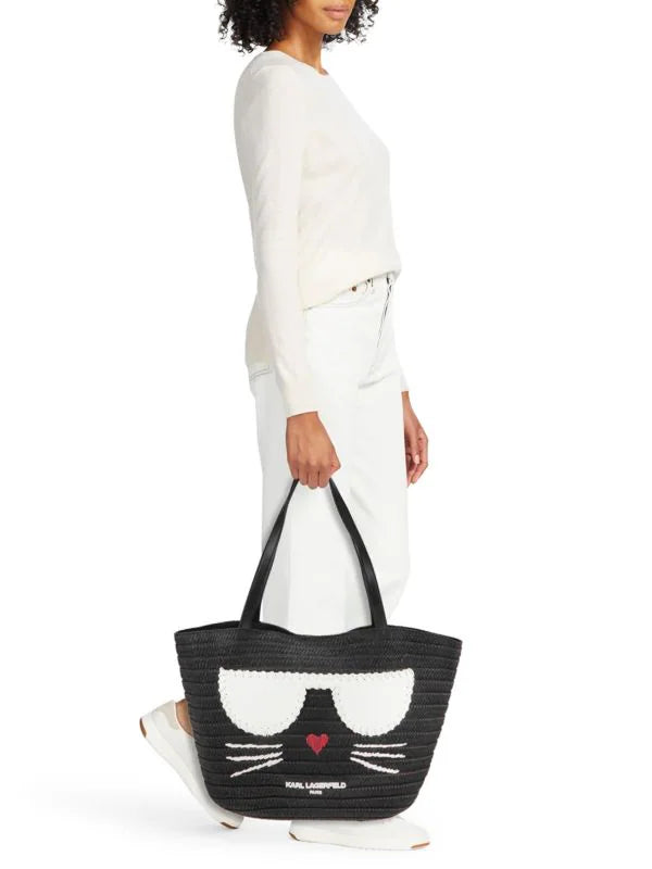 Karl Lagerfeld Paris Woven Straw Tote - HIGHSTREET.CO.ZA