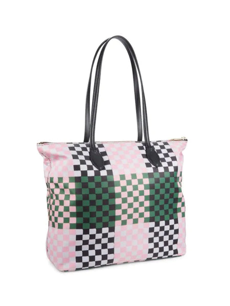 Furla Extra Large Caliso Checked Tote - Pink Multi