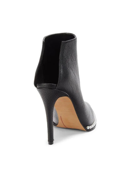 Karl Lagerfeld Cyron Leather Stiletto Booties